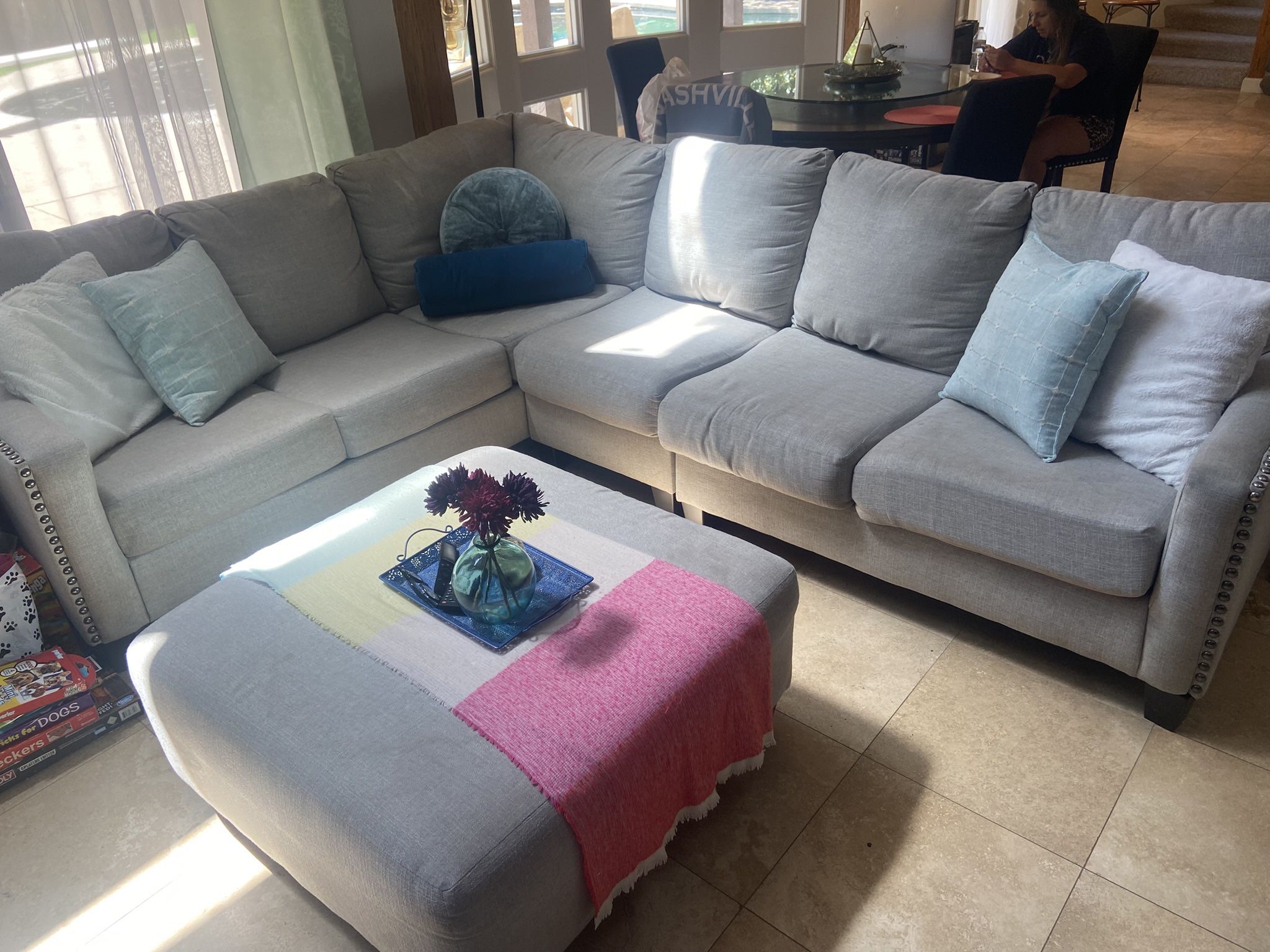 Sectional Couch + Ottoman
