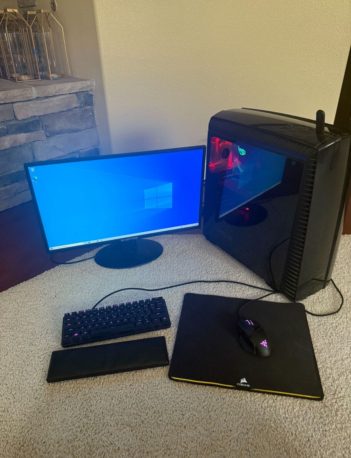 Daming Pc Setup Wireless WiFi With Mouse Keyboard And Monitor