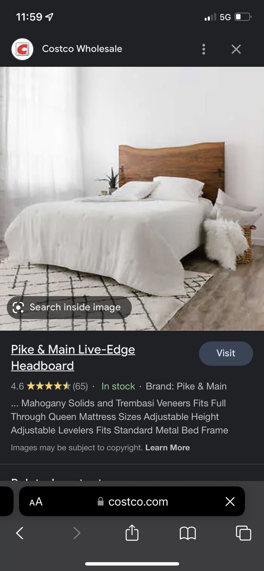 Costco live sale edge headboard
