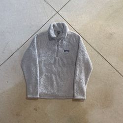 Patagonia Retro X Style Sherpa Fleece Pullover Large Gray Quarter Zip Teddy