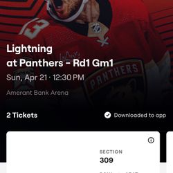 $100 Each Row 8 In 309 Panthers Playoffs Vs Tampa Game 1 