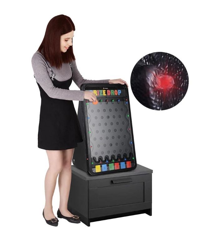 WinSpin 30x18 Prize Drop w/ LED Lights Disk Drop Board Plinking - Prize Game - Halloween Sale