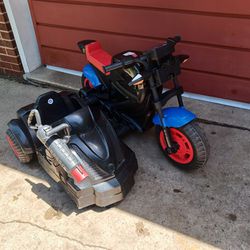 Kids Battery Motorcycle With Side Car, Not Working