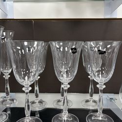 Medium Crystal Champagne Glasses 