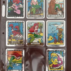 1990 KODAK DISNEY “LITTLE MERMAID” Vending Machine Foil Sticker Card Lot: (8)Cards. Mint!!!😎