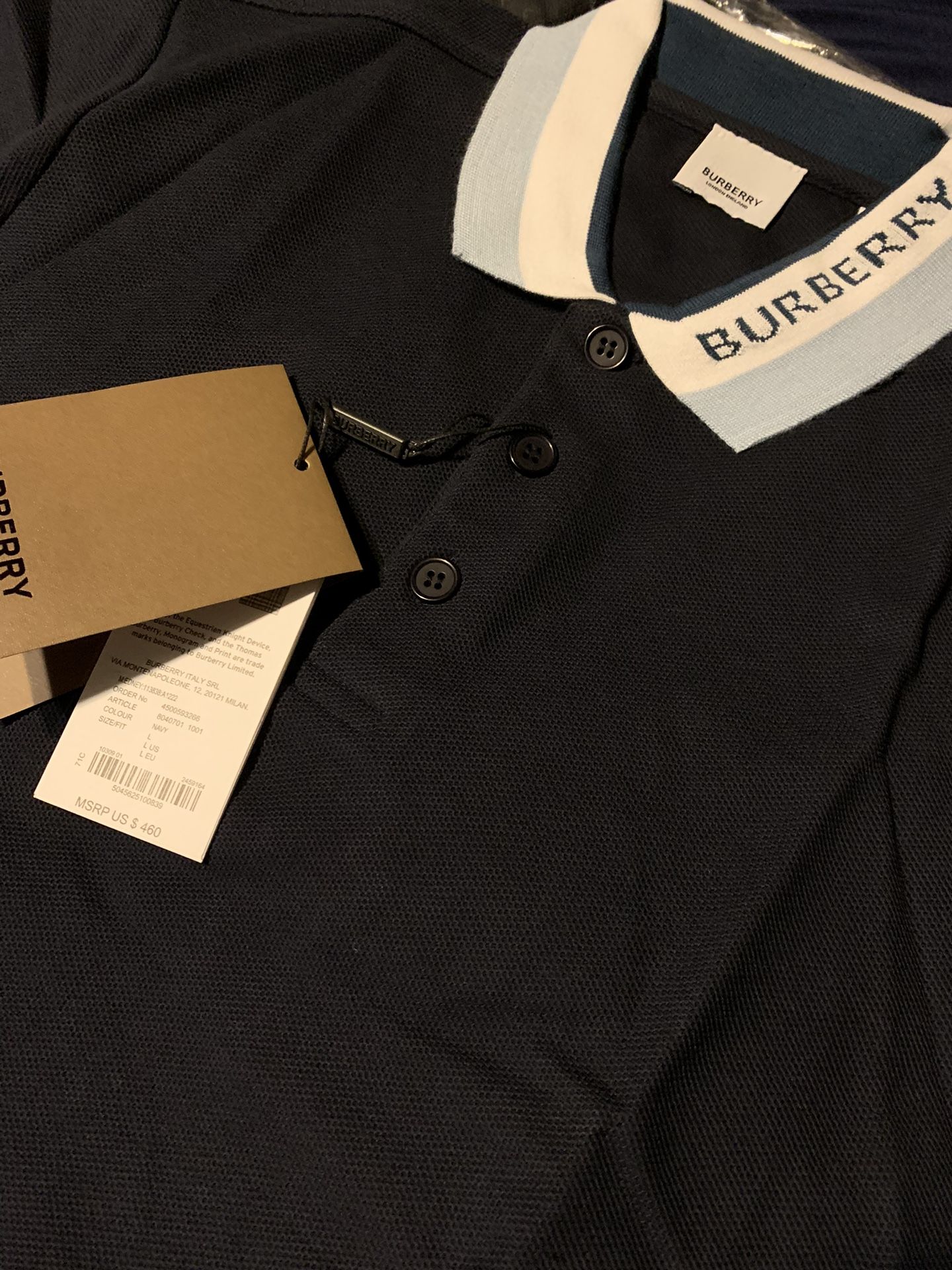 Burberry Navy Polo 