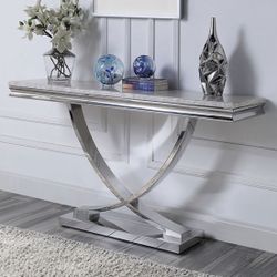 Faux Marble Console Table Brand New In Box 