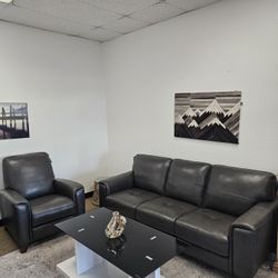 100% Real Leather Comfortable Sofa-Brayna 