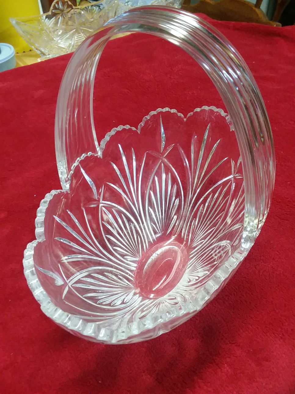 Crystal basket made in Czch Rep.