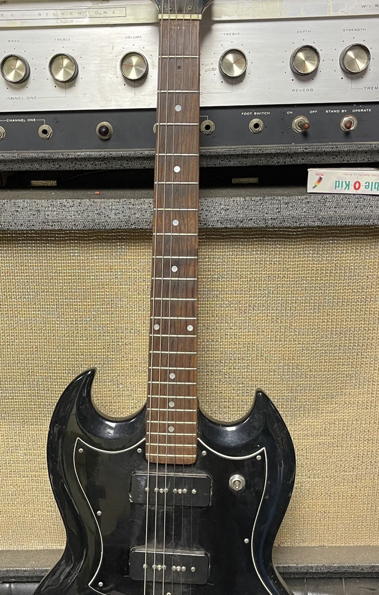 1960’s Lyle SG Guitar P90 Pickups Vintage