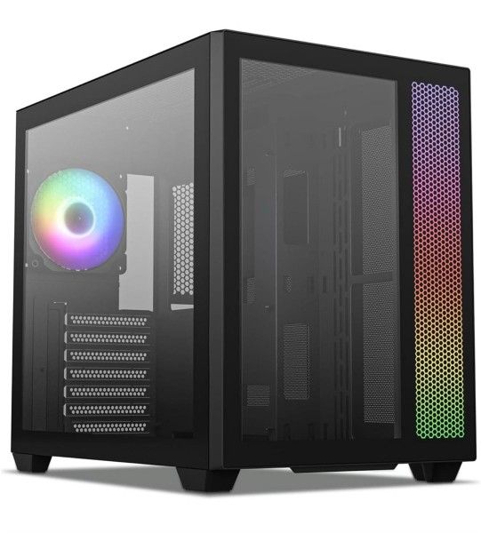 Vetroo AL700 Mid-Tower ATX Black PC Case Brand New