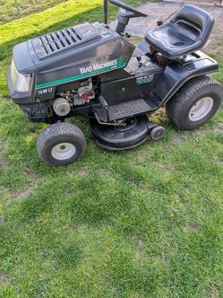 Riding mower ready to mow