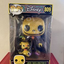 Disney Nightmare before Christmas Jumbo Pop 809 Jack skeleton with Zero