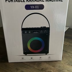 Karaoke Machine with 2 Wireless Microphones, Portable Bluetooth Speaker for Adults Kids, PA Systems Support TWS Echo Adjust TF USB AUX for Home Party 