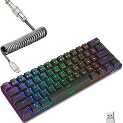 Royal Kludge RK61 60% Mechanical Keyboard with Coiled Cable