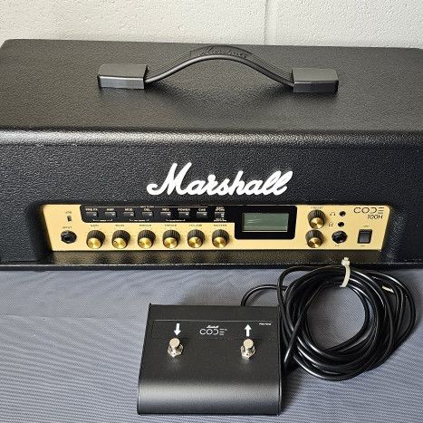 Marshall Code CODE100H 100-Watt Digital Modeling Guitar Amp Head 2016 - 2021 - Black. Has minor scratches, please look at the pics.

Tested .

Shippin