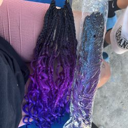 Hair Extension Purple Braid 