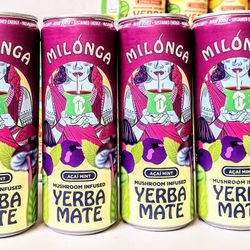 Milonga Yerba Mate W/Lions Mane Citrus Mango  12oz