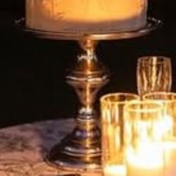 Silver Cake Dessert Stand 