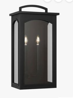 1-pc Visual Comfort & Co. Modesto 12.5 in. W x 24.125 in. H 2-Light Textured Model # CO1572TXB