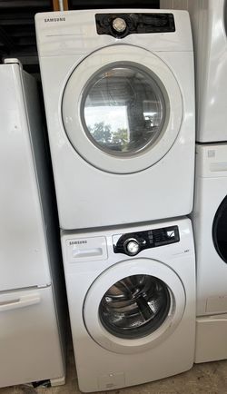 Samsung Front Load Washer and Dryer Sets White Stackable
