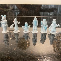 Vintage 2002 Disney Haunted Mansion Clue Game Board Ghost Pieces Set of 6