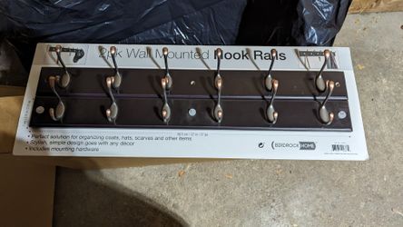 Birdrock Home 2 Pack Wall Mounted Hook Racks