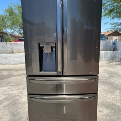 Lg 4 Door Black Stainless 
