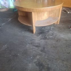 Small round art Deco coffee.Table , slash book shelf