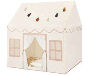Senodeer Kids Play Tent Indoor: with Mat, Tassel Garland - Girl Tent Indoor Playhouse for Kids.