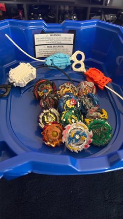 Beyblade Burst Lot – Stadium, 10+ Beyblades & Launchers