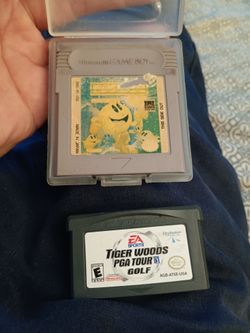 Game Boy & GBA Cartridges – Pac-Man and Tiger Woods Golf