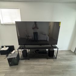 Samsung TV, Subwoofer and Soundbar. TV Stand. Full Bed frame and mattress. 