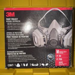 3M Advanced Reusable Respirator - Long Lasting Comfort, Medium, N95, 7512P - NEW