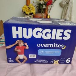 Huggies Overnight Size 6 Diapers $40 EACH BOX