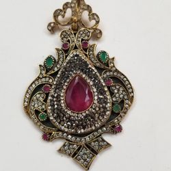 Large Multi stone Pendant 