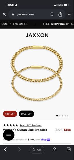 Woman Cuban Bracelet Set size 7