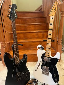 Squier Classic Vibe Thinline Telecaster (Mint) and Standard FSR Stratocaster
