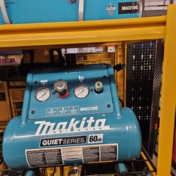 Makita
Quiet Series 2 Gal. 135 PSI 1 HP Oil-Free Portable Corded Electric 60 dBA Air Compressor (6.5 CFM at 90 PSI