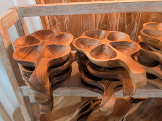 Wooden Multi-Compartment Serving Tray