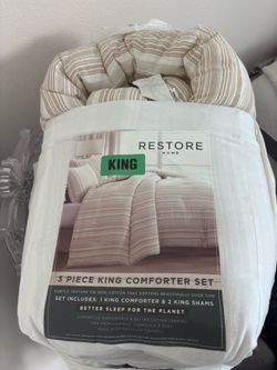 Brand New Restore Home King Comforter Set