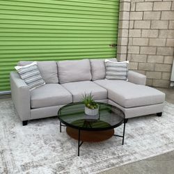 *Free Delivery* Gray Living Spaces Sectional Reversible Chaise