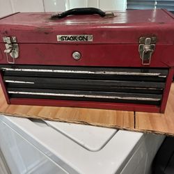 Vintage 3 Drawer Metal Toolbox 