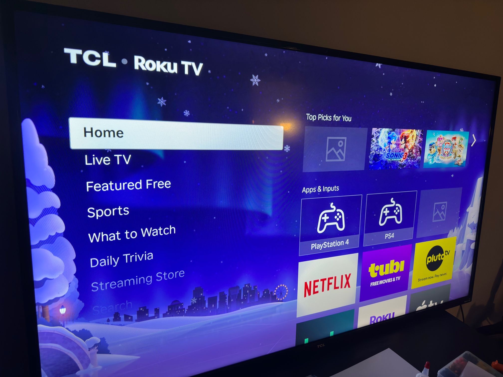 55 inch TCL ROKU TV