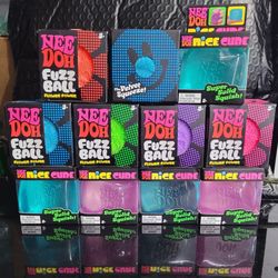 NeeDoh Fuzz Ball and Nice Cube Squishy Toys $10 Each