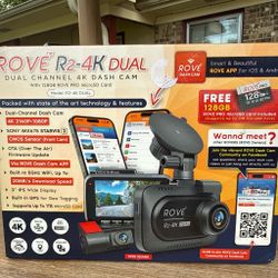 Rove dual 4k dash cam with sd card