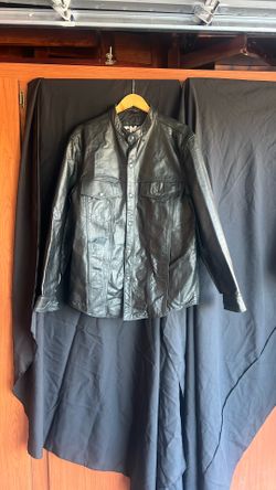 Leather Motorcycle Jacket - Large 