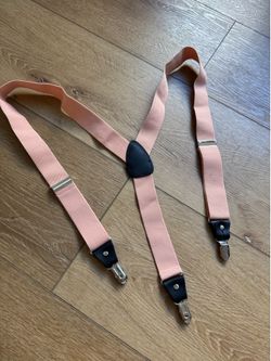 Peach Pink Suspenders
