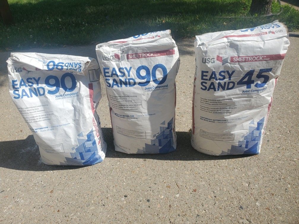 Two And Half Bags Of Sheetrock Brand Easy Sand Joint Compound