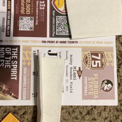 2 FSU vs Miami Section 13 Row 40 Tickets